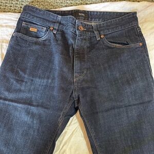 Hugo Boss, Men's Dark-Indigo Jeans, Size 30/32
